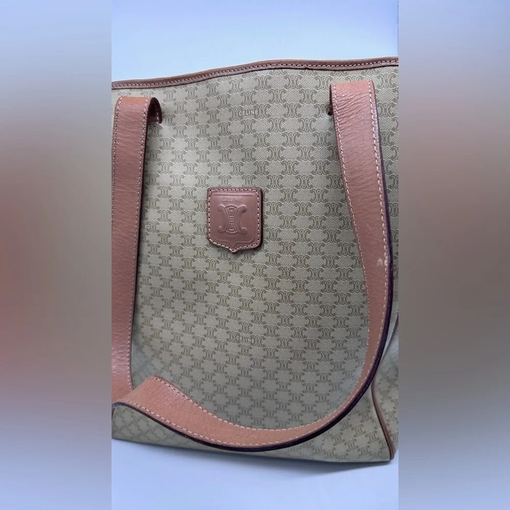 Vintage Celine Macadam Tote Bag Triomphe - Picture 7 of 12